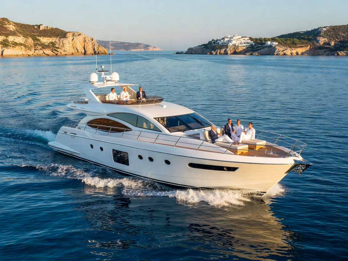 Private luxury yacht charter sailing through crystal blue Mediterranean waters